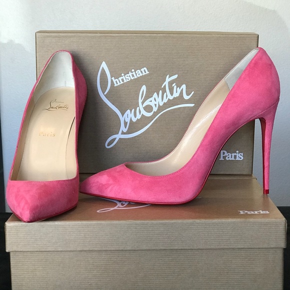 pink suede christian louboutin